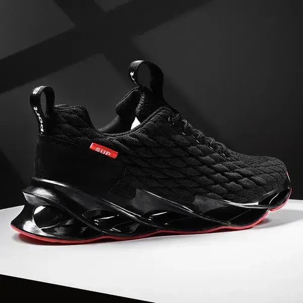 Mens Fish-Scale Sneakers | Glow-in-the-Dark Low-Top Sports Shoes in Black, Brown, Green, White