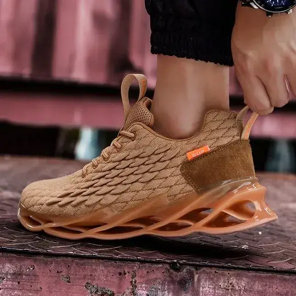 Mens Fish-Scale Sneakers | Glow-in-the-Dark Low-Top Sports Shoes in Black, Brown, Green, White