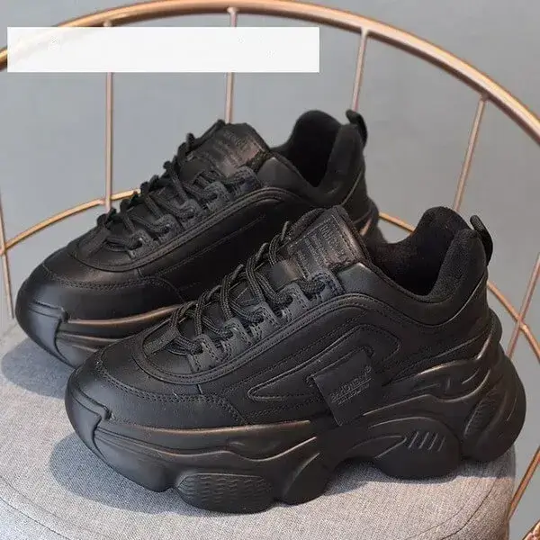 Women Fashion Thick Sole Plus Fleece Lightweight Breathable Sneakers