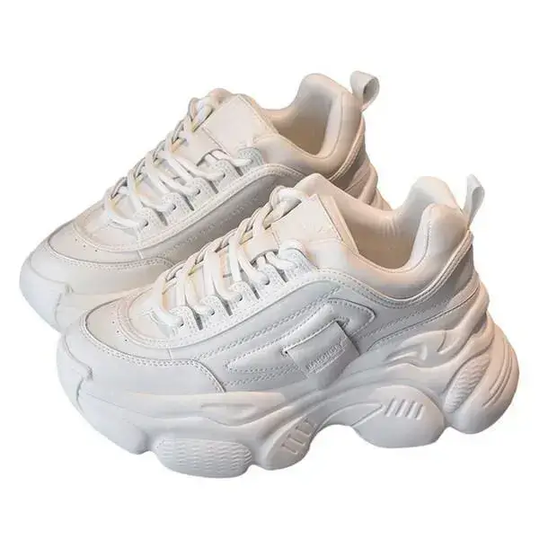 Women Fashion Thick Sole Plus Fleece Lightweight Breathable Sneakers