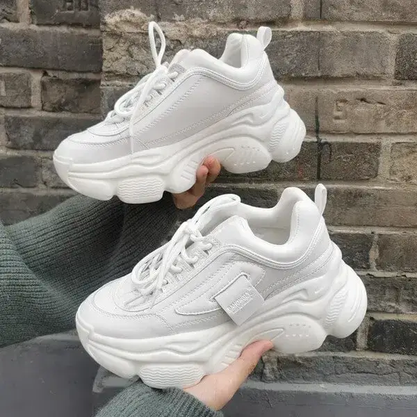 Women Fashion Thick Sole Plus Fleece Lightweight Breathable Sneakers
