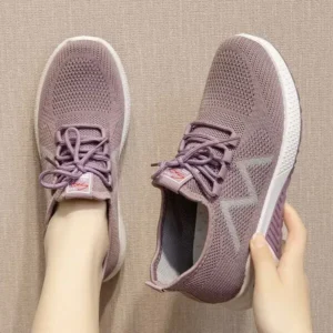 Atozfootwear Women Fashion Breathable Fly Knit Sneakers