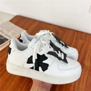 Atozfootwear Women Fashion Round Toe Cross Platform Sneakers