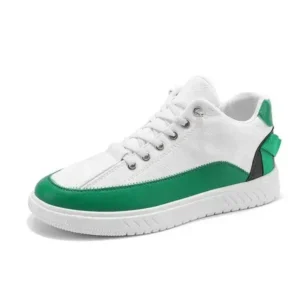 Atozfootwear Men'S Fashion Color Matching Pu Simple Sneakers