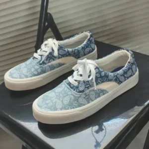 Atozfootwear Vintage Breathable Printed Canvas Shoes