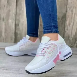 Atozfootwear Women Fashion Casual Lace Up Design Air Cushion Platform Sneakers