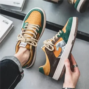 Atozfootwear Men Fashion Breathable Color Matching Casual Sneakers