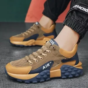 Atozfootwear Men Spring Autumn Fashion Casual Colorblock Letter Breathable Rubber Platform Shoes Sneakers