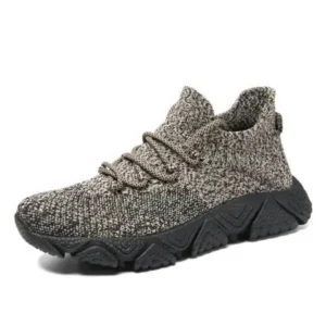 Atozfootwear Men Fashion Solid Color Woven Breathable Sneakers