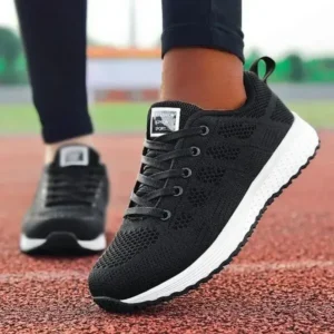 Atozfootwear Women Casual Lace-Up Design Mesh Breathable Sneakers