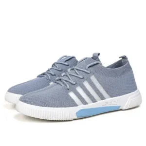 Atozfootwear Men'S Fashion Stripe Lightweight Breathable Low Top Sneakers