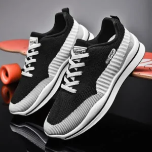 Atozfootwear Men'S Casual Color-Block Mesh Breathable Soft-Soled Sneakers