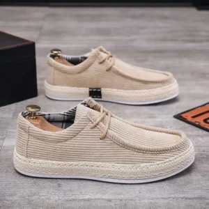 Atozfootwear Men'S Fashion Breathable Stripe Canvas Shoes