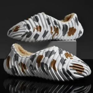 Atozfootwear Men'S Fashion Camouflage Coconut Shape Fleece Warm Plush Shoes