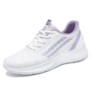 Atozfootwear Women Fashion Plus Size Mesh Breathable Lace-Up Sneakers