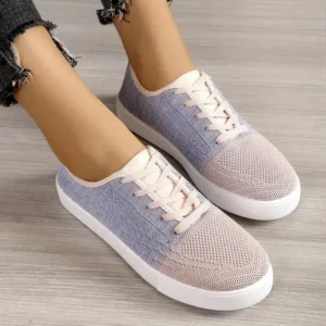 Atozfootwear Summer Women Fashion Casual Fly-Woven Mesh Breathable Sneakers