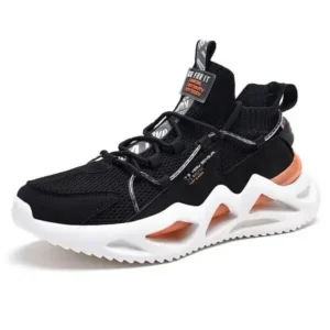 Atozfootwear Men Spring Autumn Fashion Casual Colorblock Mesh Cloth Breathable Rubber Platform Shoes Sneakers