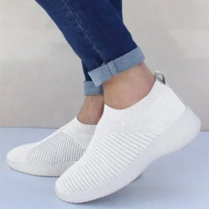 Atozfootwear Women Fashion Fly Woven Breathable Sneakers