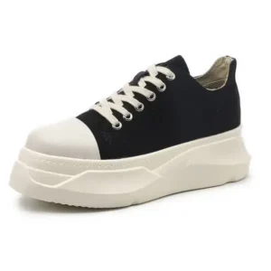 Atozfootwear Women Casual Breathable Low Top Canvas Platform Shoes