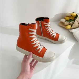 Atozfootwear Orange Up Platform High Top Casual Shoes