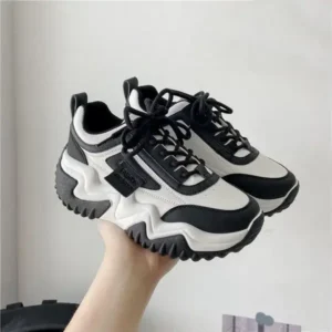 Atozfootwear Women Fashion Solid Color Platform Casual Sneakers